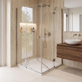 Корито за душ кабина Bazalt CARRARA WHITE 90x90