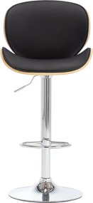 287412 vidaXL Бар табуретка, черна, изкуствена кожа