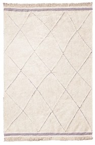 Кремав ръчно изработен памучен килим подходящ за пране 140x200 cm Bereber – Lorena Canals