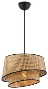 Полилей на кабел BARETTE 1xE27/60W/230V кафяв/черен