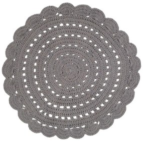 Сив памучен килим с ръчна кука , ⌀ 120 cm Alma - Nattiot