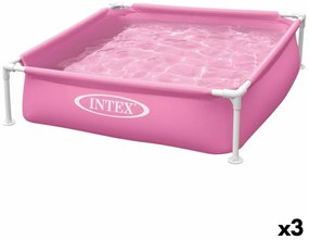 Басейн Подвижен Intex Розов 342 L 122 x 30 x 122 cm (3 броя)