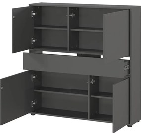 Антрацитна стойка за обувки с чекмеджета Ameca 2.0 – Germania