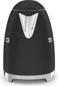 Електрическа кана SMEG KLF03BLMEU, 2400 W, 1.7 л, 360° основа, Матово покритие, Черен