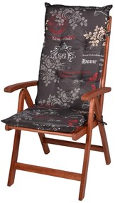 Тъмносива възглавница за градински стол 50x120 cm Bristol – Sun Garden