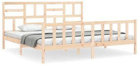 3193096 vidaXL Рамка за легло без матрак 200x200 см масивна чамова дървесина