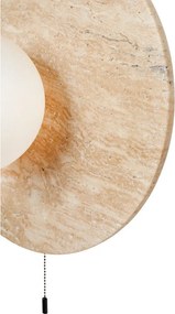Бежова каменна стенна лампа ø 12 cm Hilde – Opviq lights