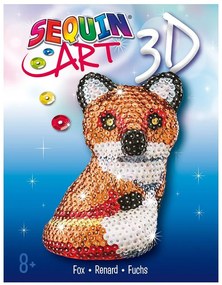 Sequin Art - 3D фигурка от пайети, Лисица