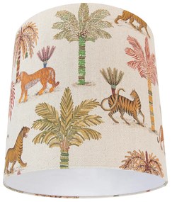 Текстилен абажур многоцветен с животински принт 40/40/40