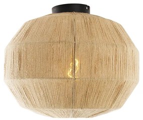 Ориенталски таванен аплик черен с въже - Riki