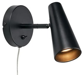 Черно стенно осветление , височина 17 cm Crest - Markslöjd