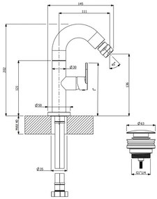 Кран биде Armando Vicario