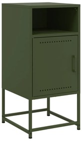 846574 vidaXL Нощно шкафче, маслиненозелено, 36x39x78 см, стомана