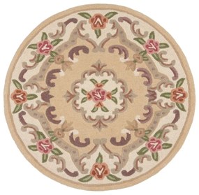 Бежов вълнен килим , ⌀ 120 cm Aubusson - Flair Rugs