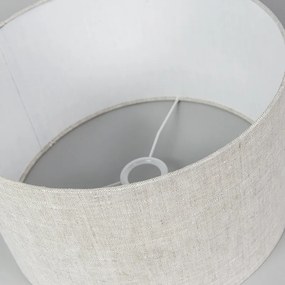 Текстилен абажур светлосив кръгъл 35/35/20