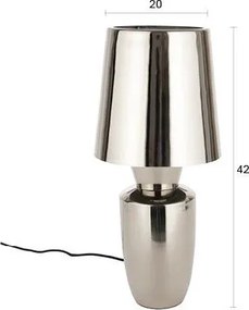 Метална настолна лампа в сребрист цвят с метален абажур (височина 42 cm) Classy – Zuiver