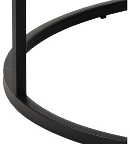 Бяла кръгла масичка за кафе с плот от имитация на мрамор ø 80 cm Spiro – Actona