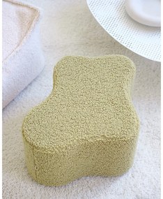 Зелен детски пуф от букле Cloud – Wigiwama