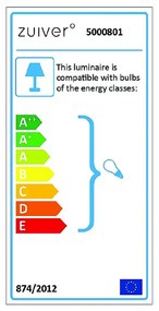Черна подова лампа на статив - Zuiver