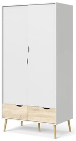 Бял гардероб 99x200 cm Oslo - Tvilum