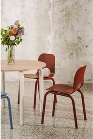 Кръгла трапезна маса с дъбов плот ø 100 cm Meko – noo.ma