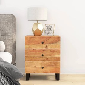 Sonata H Нощно шкафче 50x33x62 см масивна акация и инженерно дърво