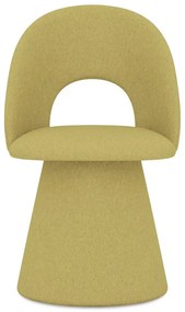 Жълт тапициран трапезен стол Kalo – Makamii