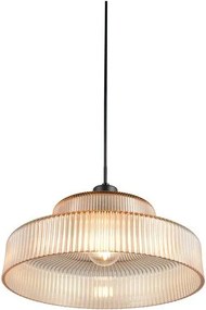 Висящо осветително тяло в кехлибарен цвят със стъклен абажур ø 35 cm Abella – Reality