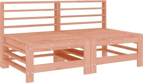825644 vidaXL Градински средни дивани, 2 бр, дугласка дървесина масив