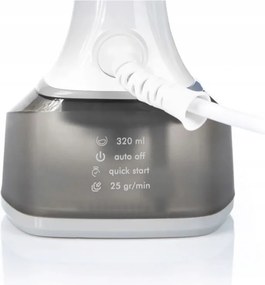 Уред за гладене с пара First Austria FA-5647-2, 1400W, 320 мл, 2 нива до 25 г/мин, Сухо гладене, Бял/син