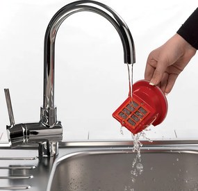 Ръчна прахосмукачка Ariete WET & DRY CORDLESS 2474/00, 400 мл, Батерия LI-Ion 1200 mAh/3.6V, Автономия 12 мин, Миещ се филтър, Черен/Червен