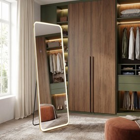 Огледало LED Classico 50x160cm Brush Gold