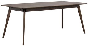 Тъмнокафява сгъваема трапезна маса от декор от дъб 90x190 cm Yumi – Rowico