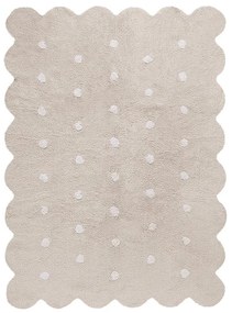 Бежов ръчно изработен памучен детски килим подходящ за пране 120x160 cm Biscuit Beige – Lorena Canals