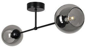 Плафон КОМПАС G, черен/сив, 2xE27