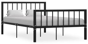Sonata Рамка за легло, черна, метал, 120x200 cм