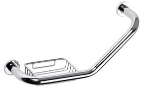 Дръжка със сапунерка 45,5x25 cm неръждаема стомана/сребриста