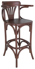 Кафяв бар стол от масивен бряст (височина на седалката 77 cm) Montmartre – Antic Line