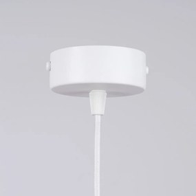 Бяло висящо осветително тяло със стъклен абажур Belinda – Sollux