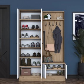 Портманто P6, цвят Орех Бял