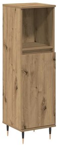 857206 vidaXL Шкаф за баня, дъб артизан, 30x30x100 см, инженерно дърво