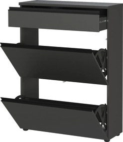 Антрацитна стойка за обувки 80x107x29 cm Baldone – Germania