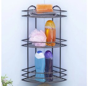 ПОСТАВКА ЗА БАНЯ TEKNO TEL BK-023 , 3 нива/ъгъл , черно