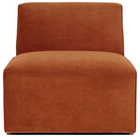 Модул за оранжев велурен диван (централна част) Sting - Scandic