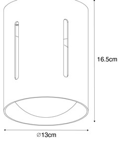 Дизайнерска таванна лампа бяла със светлинен ефект - Yana