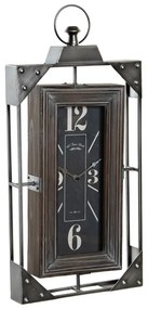 Стенен часовник DKD Home Decor Loft Дървен Желязо (29 x 6.5 x 61 cm)