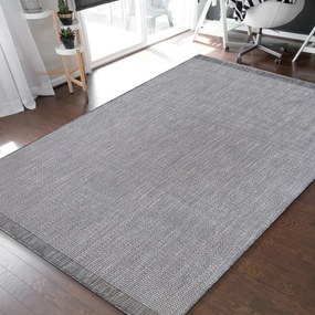 Семпъл и елегантен сив гладък килим за универсална употреба Ширина: 120 см | Дължина: 170 см