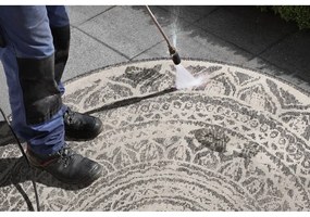 Сив и кремав килим за открито, ø 200 cm Siruma - NORTHRUGS