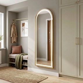 Огледало LED Orbit 50x160cm Brush Gold