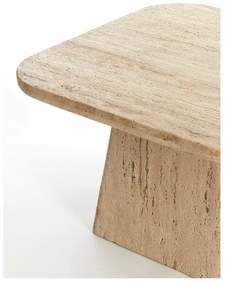 Бежова масичка за кафе с скаменен плот за маса 60x60 cm Kepami – Light &amp; Living